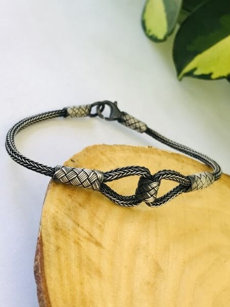 El Örmesi 1000 Ayar Bay-Bayan Kazaziye Gümüş Bileklik