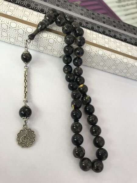Granit Renk Hareli Toz Kehribar Tesbih ST20250003