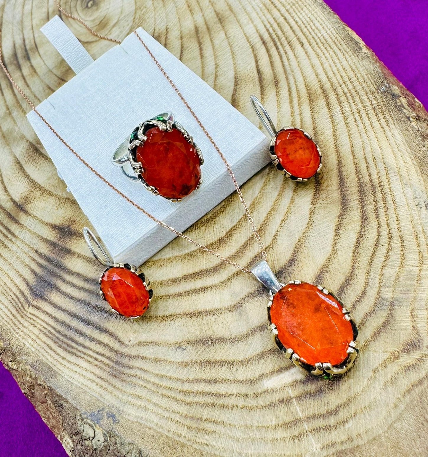 925 Ayar Bayan Gümüş Üçlü Set