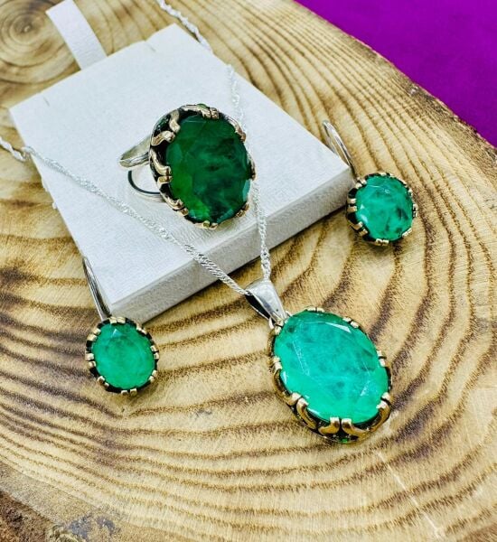 925 Ayar Bayan Gümüş Üçlü Set