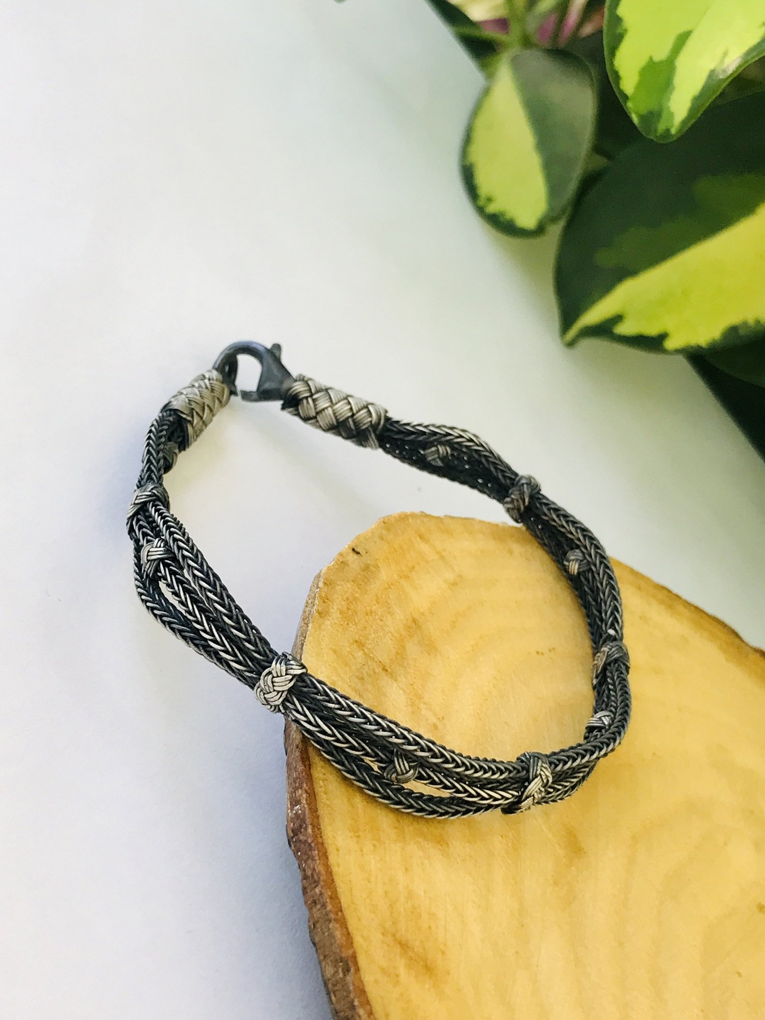 1000 Ayar Gümüş  Sade Model Bay Bayan Kazaziye Gümüş Bileklik