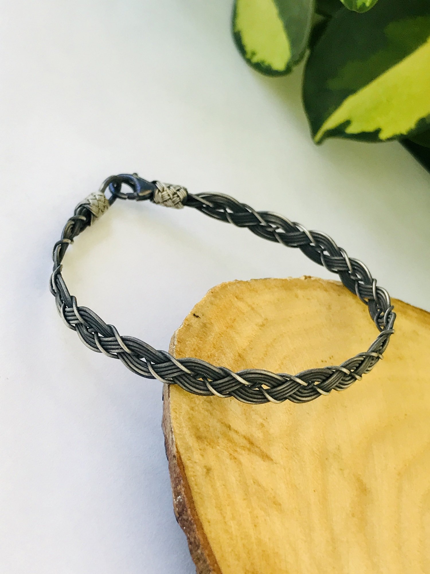 1000 Ayar Gümüş  Örgü Model Bay Bayan Kazaziye Gümüş Bileklik 18 cm