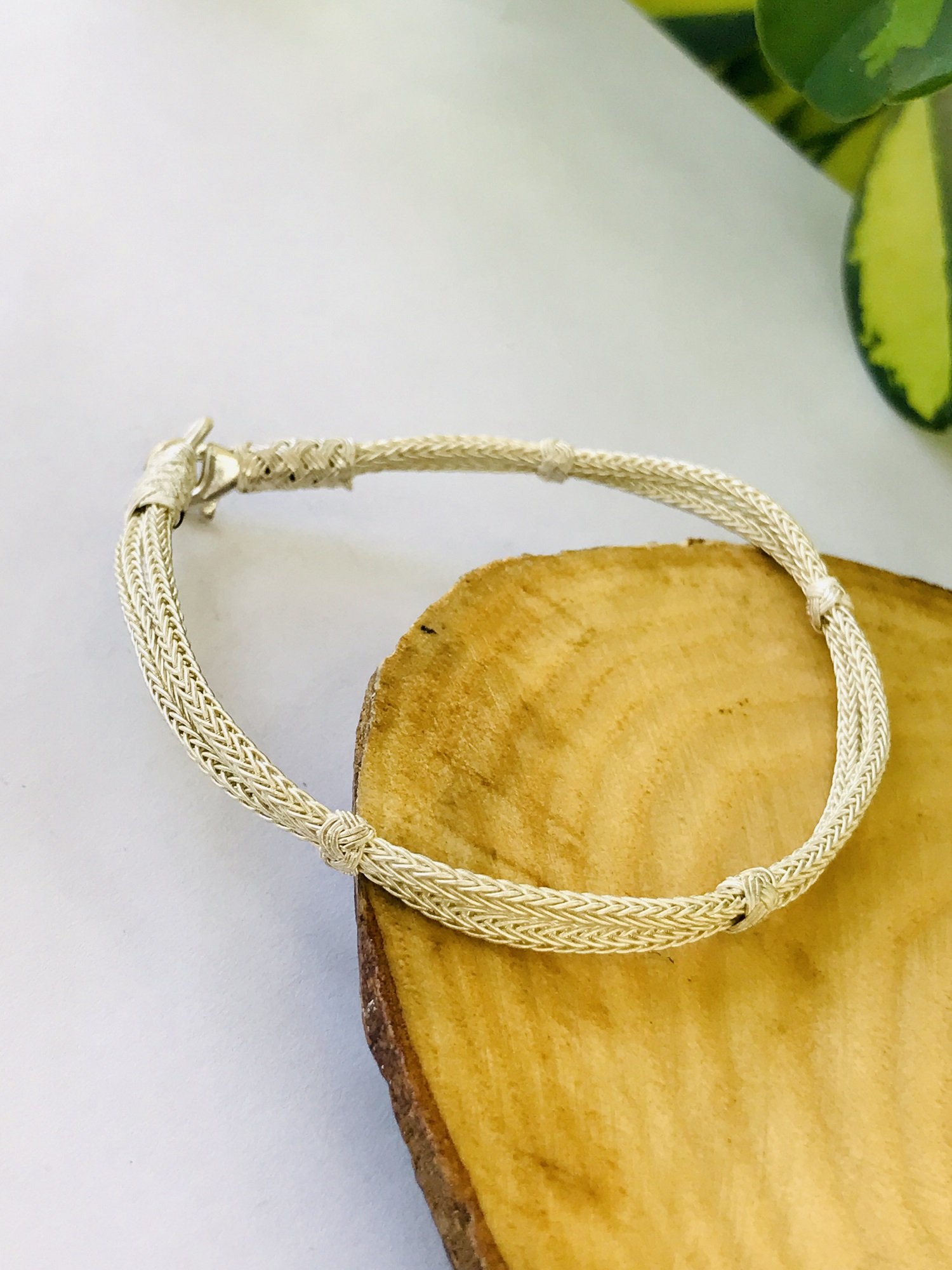 1000 Ayar Gümüş  Sade Model Bay Bayan Kazaziye Gümüş Bileklik 18 cm