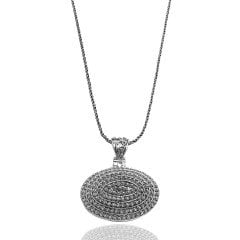 Oval Model Oksitli Telkari Gümüş Bayan Üçlü Set