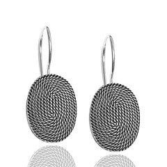 Halat Model Oksitli Telkari Gümüş Bayan Üçlü Set