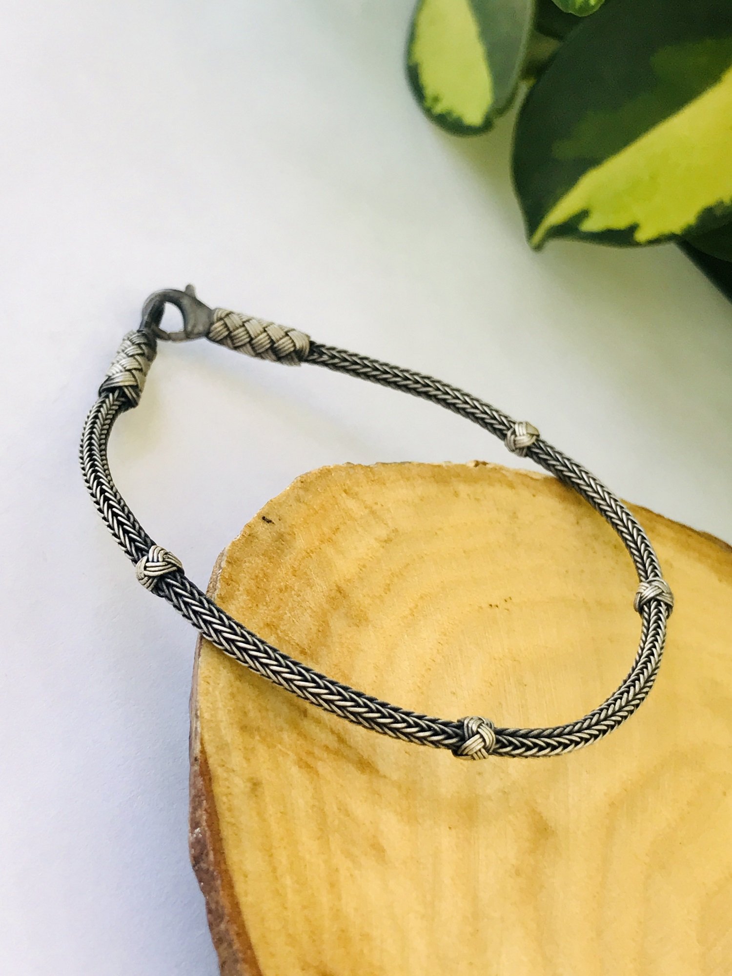 1000 Ayar Gümüş  Sade Model Bay Bayan Kazaziye Gümüş Bileklik 18 cm