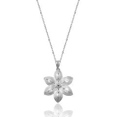 Telkari İşçilikli Çiçek Model 925 Ayar Saf Gümüş Bayan Üçlü Set