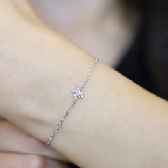 Zirkon Taşlı Melek Model Gümüş Bileklik