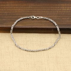 925 Ayar Gümüş Erkek Kral Zincir Bileklik