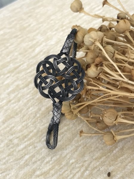 Aşk Düğümü Model 1000 Ayar Kazaziye Gümüş Unisex Bileklik ST7