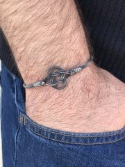 Aşk Düğümü Model 1000 Ayar Kazaziye Gümüş Unisex Bileklik