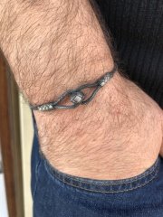 Top Düğümlü 1000 Ayar Kazaziye Gümüş Unisex Bileklik
