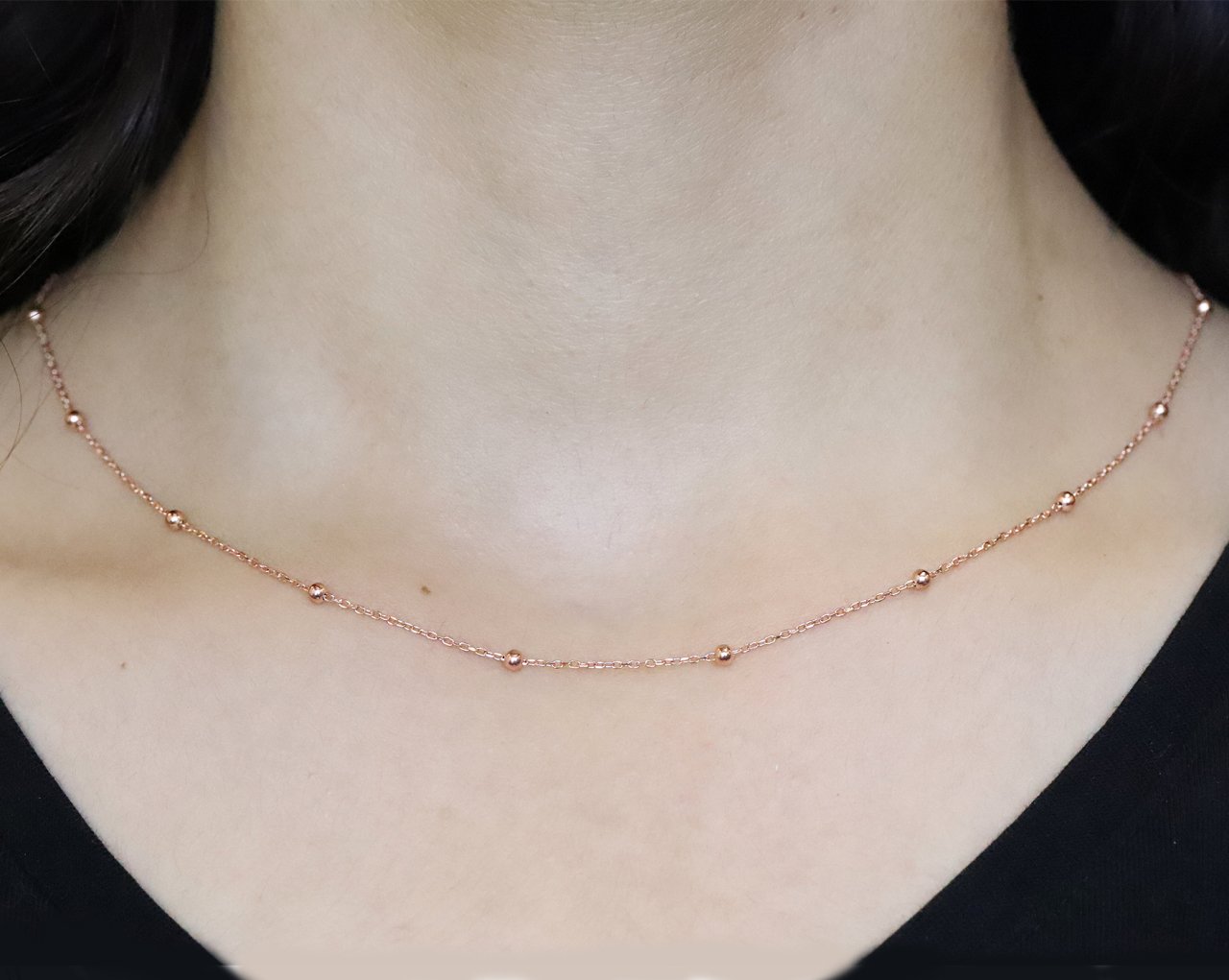 925 Ayar Gümüş Rose Renk Toplu Zincir