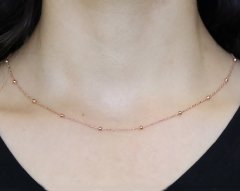 925 Ayar Gümüş Rose Renk Toplu Zincir