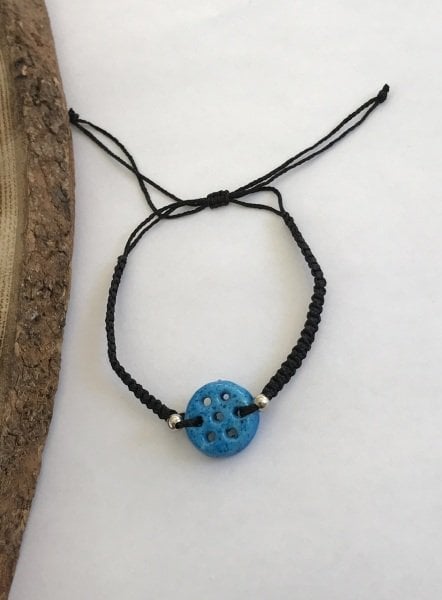 Yedi Gözlü Ayarlanabilen Süryani Nazar Boncuklu Unisex Bileklik