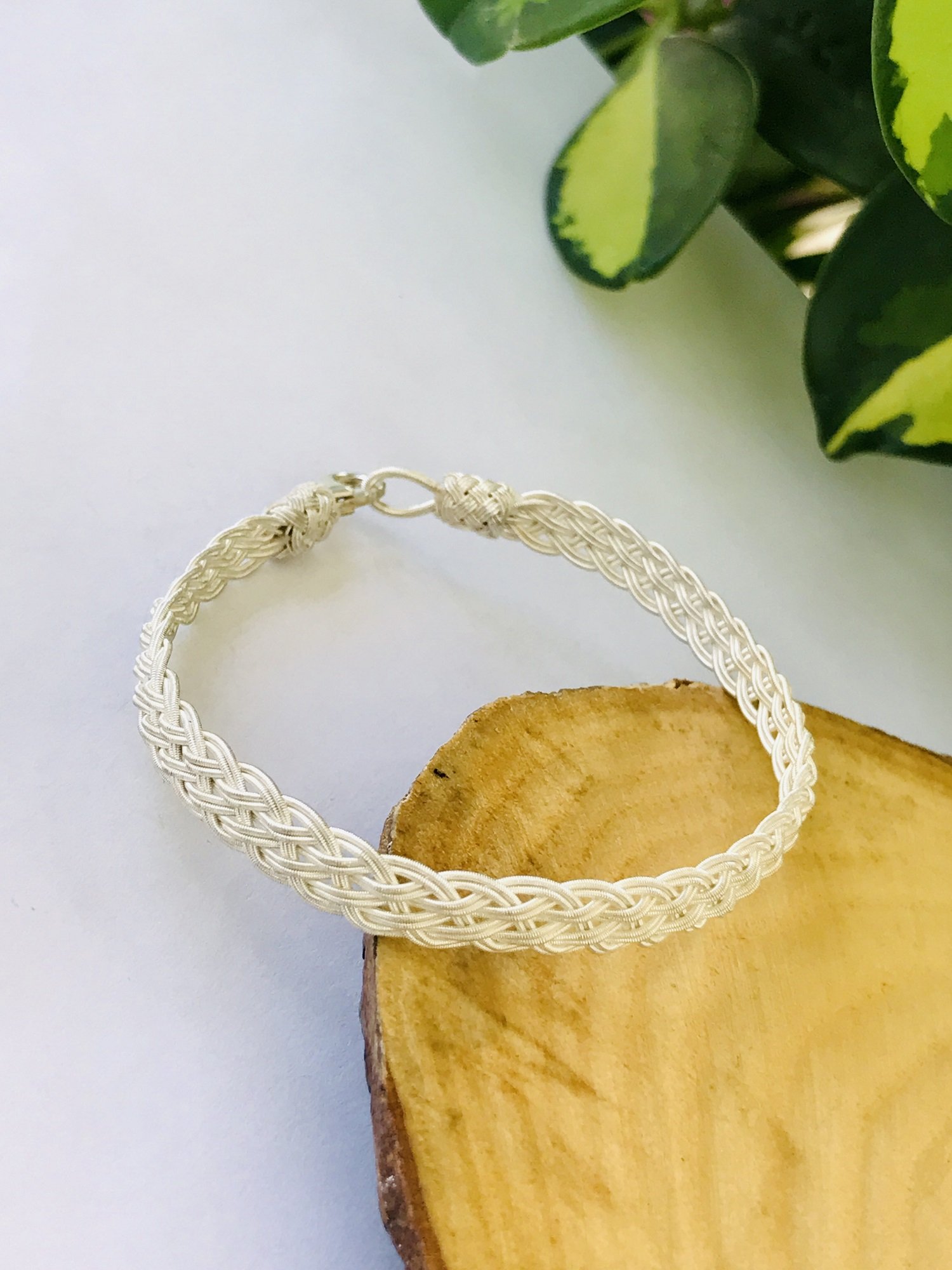 1000 Ayar Gümüş  Sade Model Bay Bayan Kazaziye Gümüş Bileklik 18 cm