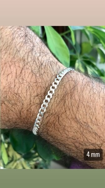 SULTAN TELKARİ 925 Ayar Gümüş 2,3,4,8 MM Gurmet Model Erkek Gümüş Bileklik