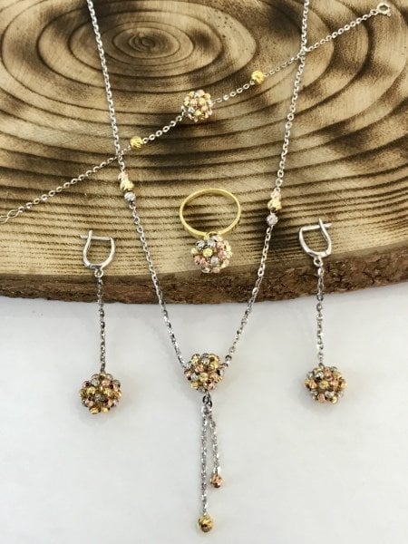 Sultan Telkari 925 Ayar Gümüş Dorika Toplu Model Dörtlü Set