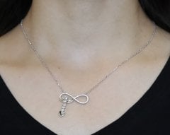 Kalpli Sonsuzluk Model Gümüş Kolye