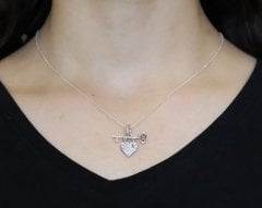 Kalpli Anahtar Model Gümüş Kolye
