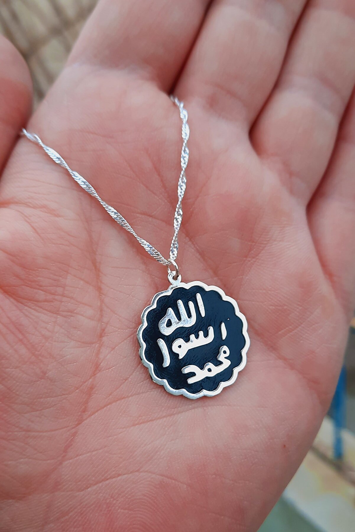 Sultan Telkâri 925 Ayar Gümüş Peygamber Efendimizin Mührü Kolyesi