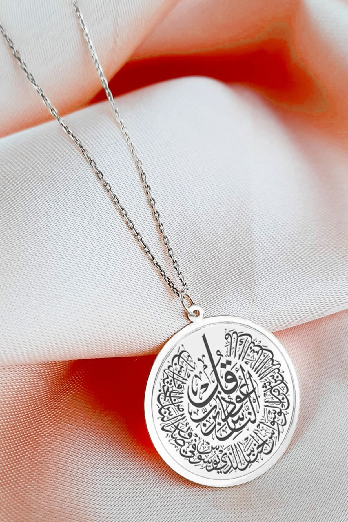 Sultan Telkâri 925 Ayar Gümüş Nas Süresi Yazılı Kolye