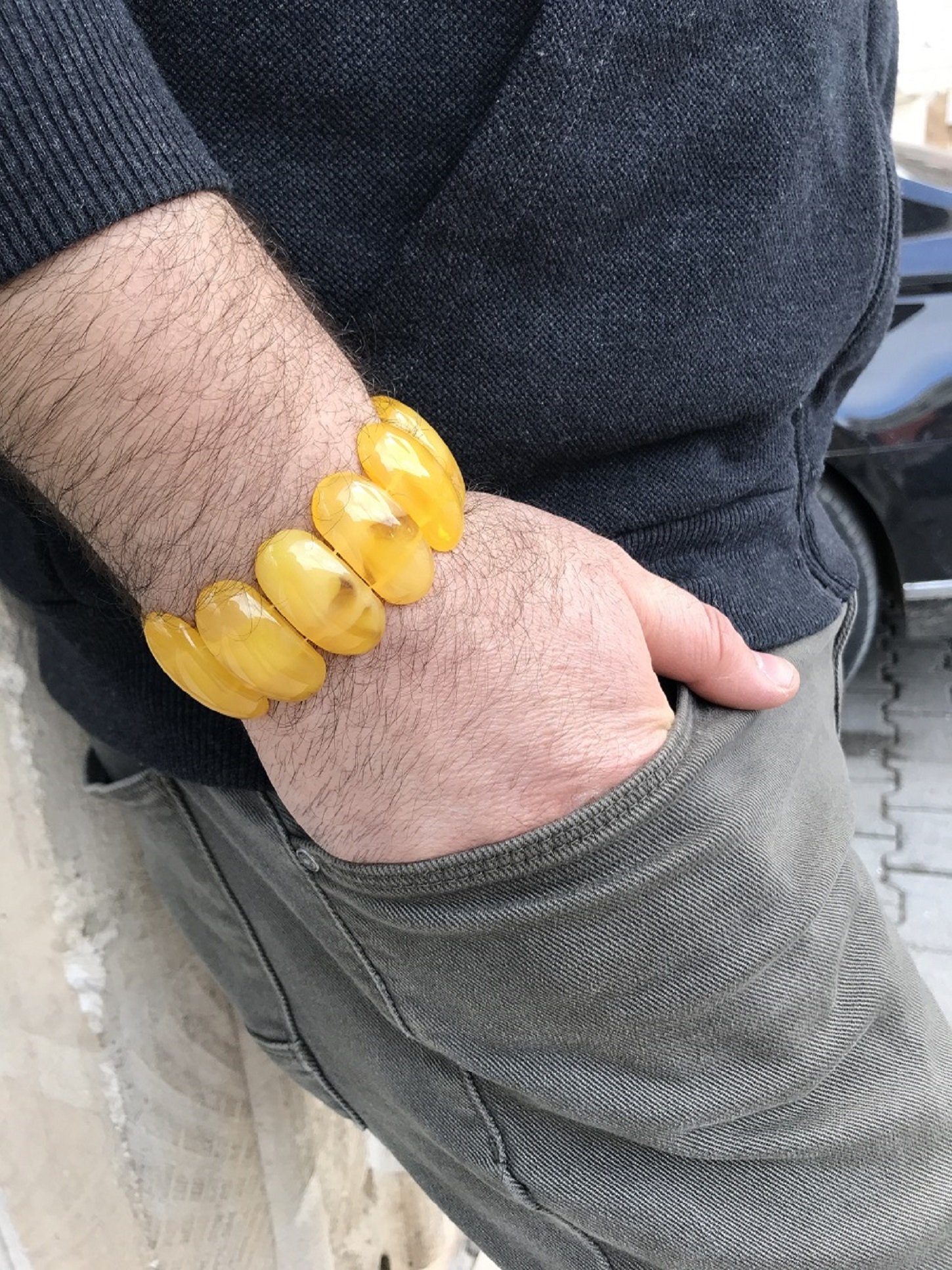 Beyrut Damlası Rolex Model Kehribar Bileklik