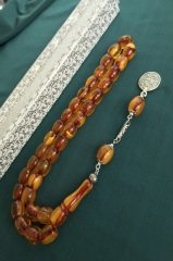 Kapsül Kesim Sarı Renk İran Bağası Toz Kehribar Tesbih