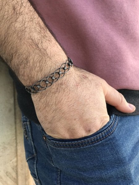 1000 Ayar Gümüş Örgü Model Kazaziye Bileklik