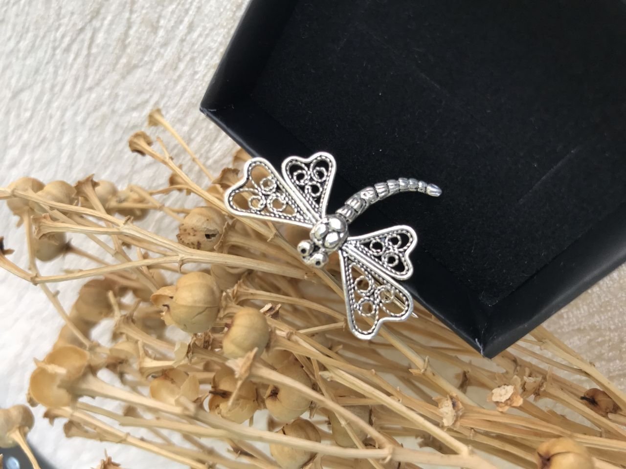 Yusufçuk Model El İşi Telkâri 925 Ayar Gümüş Broş