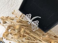 Yusufçuk Model El İşi Telkâri 925 Ayar Gümüş Broş