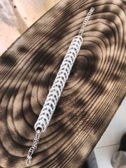 İç İçe Halka Model El İşi Telkari Gümüş Bileklik