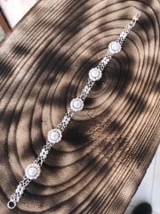 Telkari İşçilikli Bereket Çiçeği Model Gümüş Bayan Bilekliği