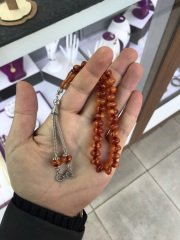 Bilekboy Tekerlek Kesim Toz Kehribar Tesbih