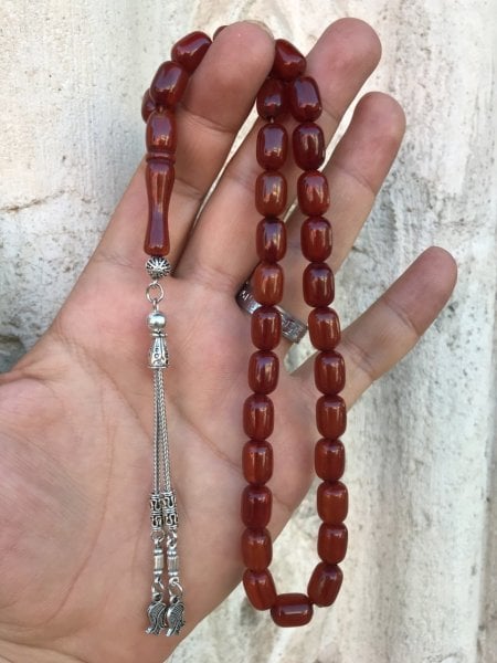 Toprak Rengi Kapsül Kesim İran Bağası Toz Kehribar Tesbih