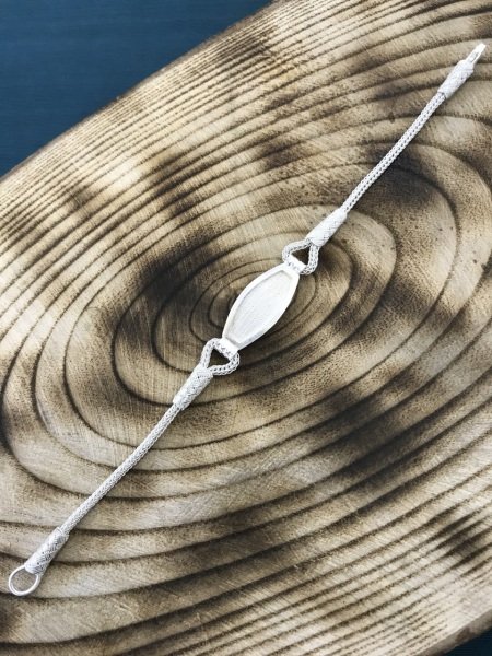 1000 Ayar Gümüş Hasır Model Kazaziye Bileklik