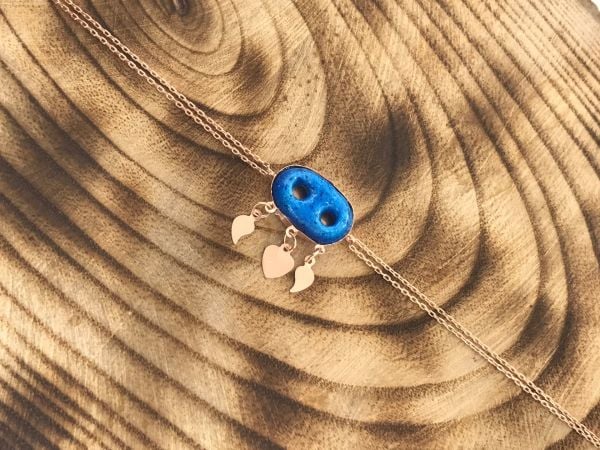 Sultan Telkâri 925 Ayar Gümüş Süryani Nazar Boncuğu Bileklik