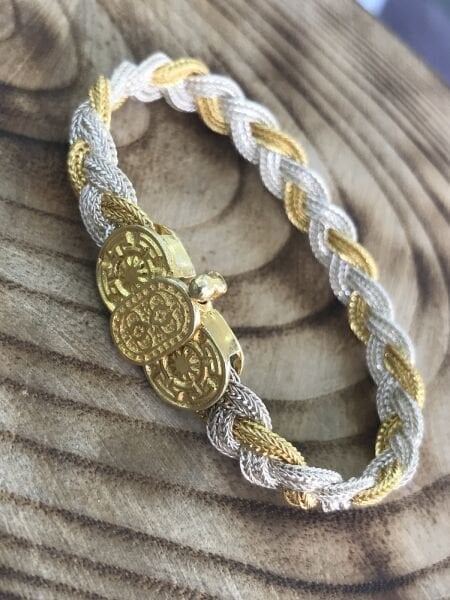 925 Ayar Gümüş Örgü Model Midyat Hasırı Bayan Gümüş Bileklik