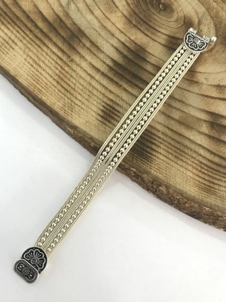 925 Ayar Gümüş Midyat Hasırı Bayan Gümüş Bileklik