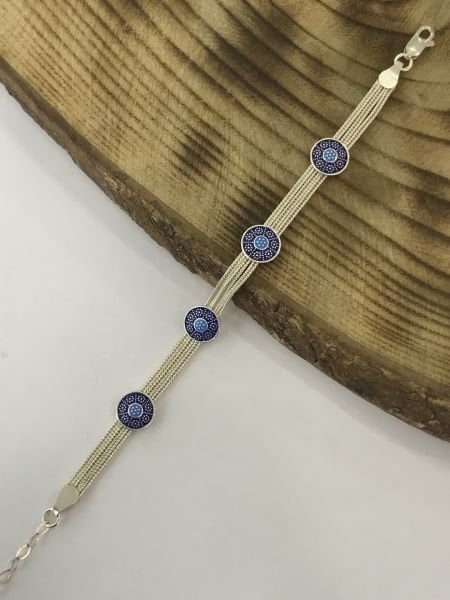 925 Ayar Gümüş Midyat Hasırı Bayan Gümüş Bileklik