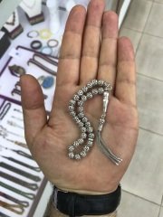 El İşi Telkâri  Model 925 Ayar Gümüş Tesbih