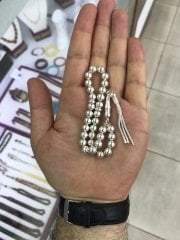 925 Ayar Gümüş Küre Model  Tesbih