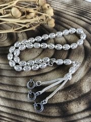 El İşi Telkâri  Model 925 Ayar Gümüş Kapsül Kesim Tesbih