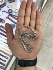 El İşi Telkâri  Model 925 Ayar Gümüş Küre Kesim Tesbih