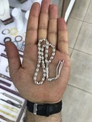 Beyzi Kesim 925 Ayar Gümüş Tesbih