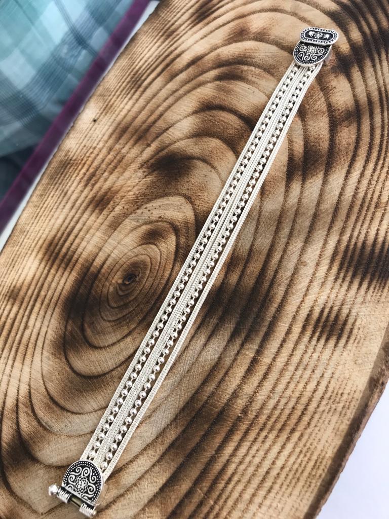 925 Ayar Gümüş Midyat Hasırı Gümüş Bileklik