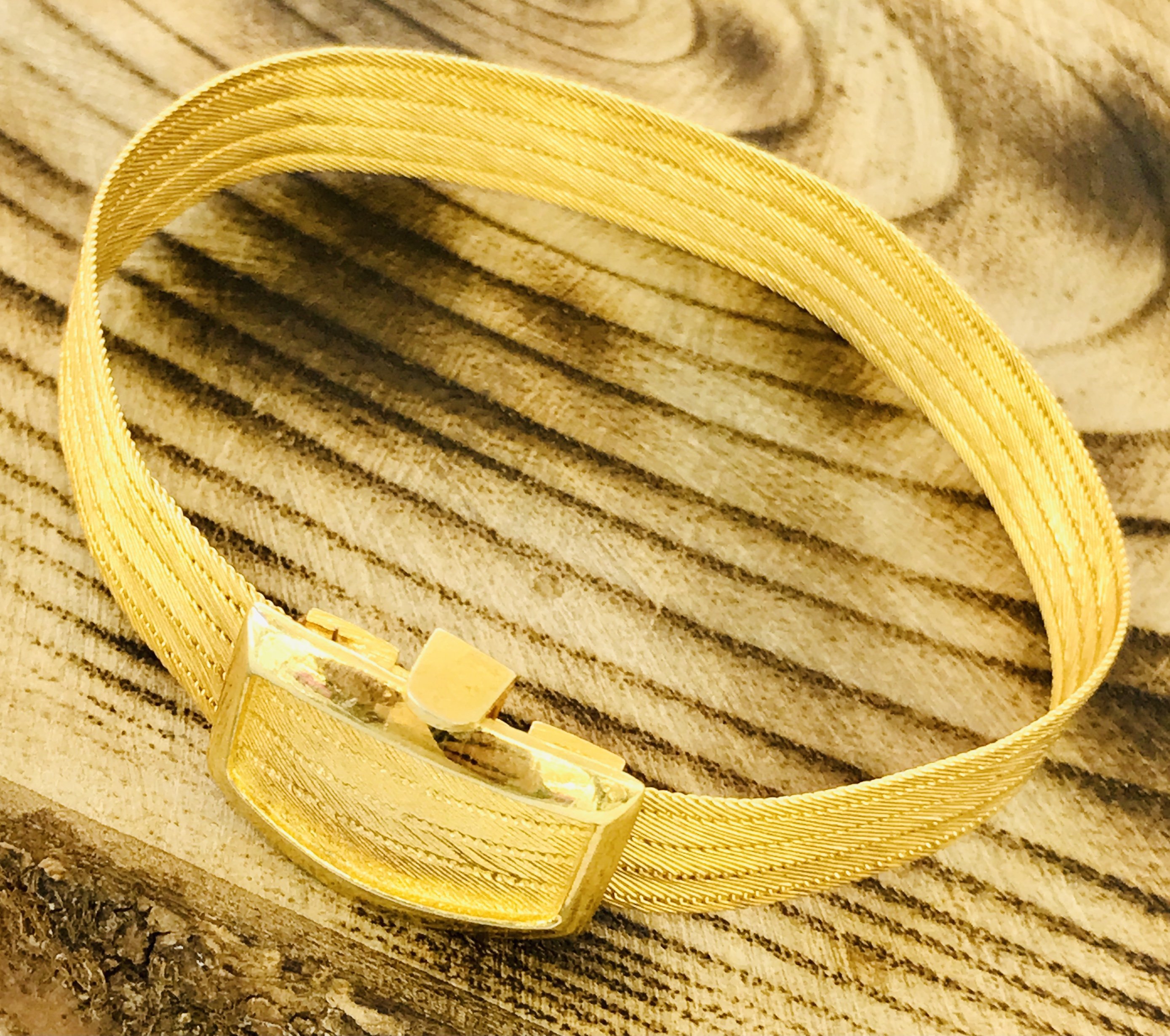 925 Ayar Gümüş Altın Yaldız Hasır Bileklik