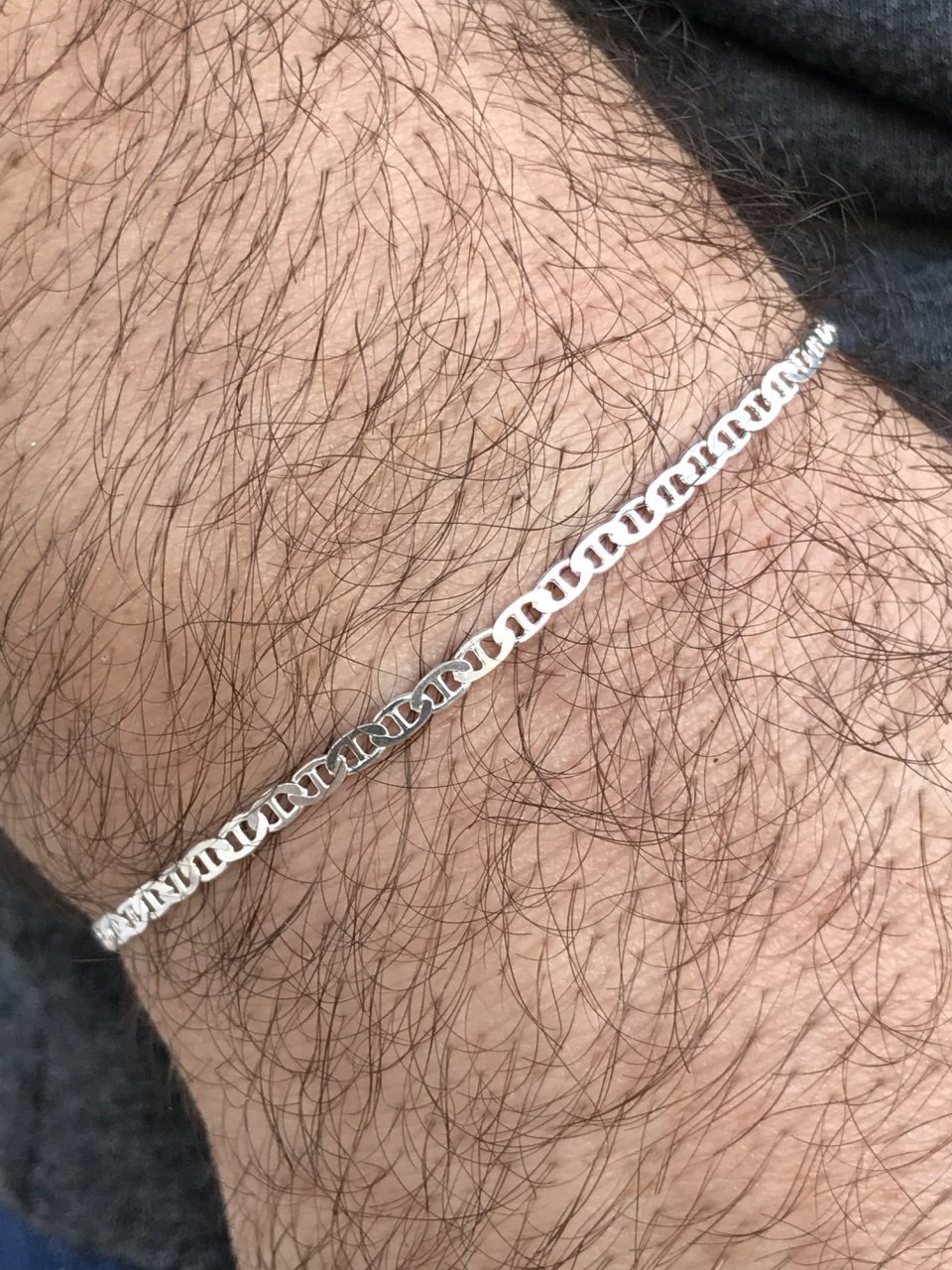 925 Ayar Gümüş 2 mm Barlı Zincir Bileklik