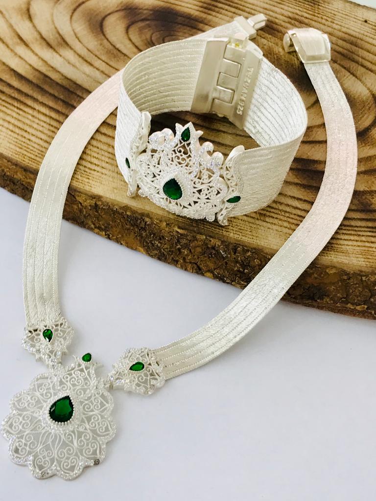 925 Ayar Gümüş Hasır Bayan Kolye