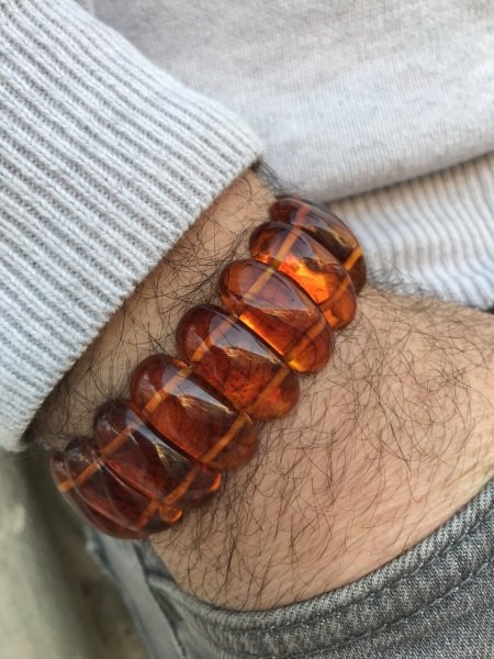 Hareli Beyrut Damlası Rolex Model Kehribar Bileklik
